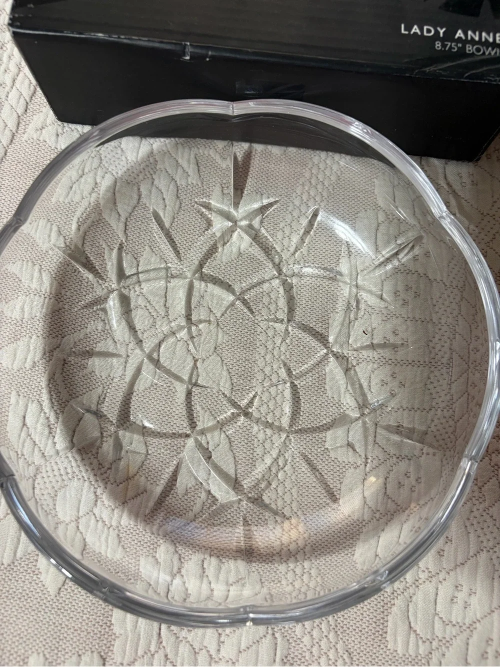 Gorham Lady Anne 8.75 cut glass bowl NWT - gifts quiet luxury classic hostess